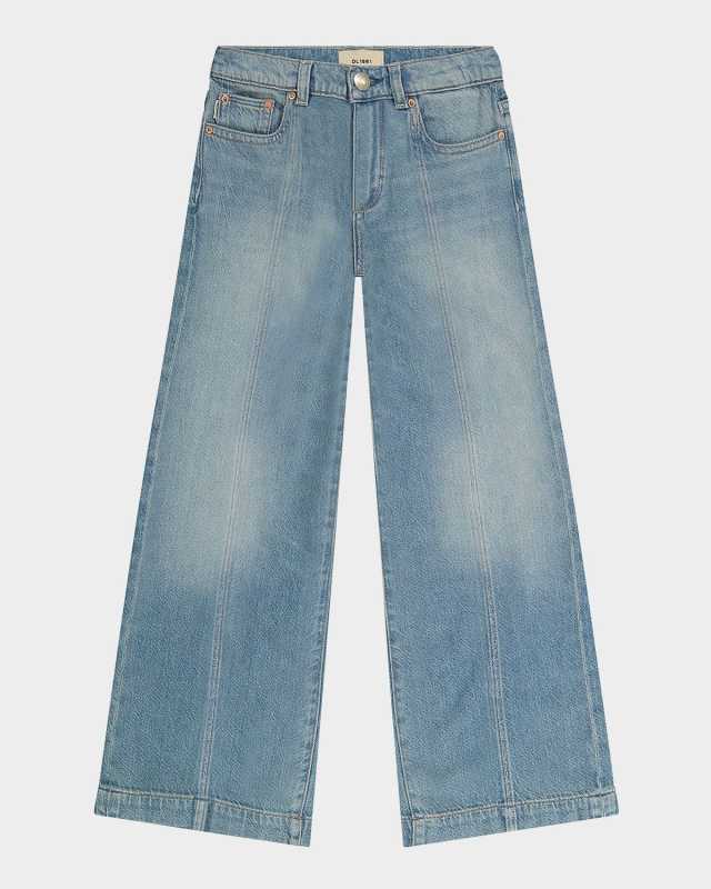 Girl's Nini Wide Leg Jeans, Size 4-5